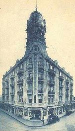 Palacio Cabanellas Sarmiento y San Luis postal con fecha de envío 1928